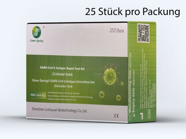 Green Spring COVID-19 Antigen-Schnelltest 4in1 25 Tests/Packung